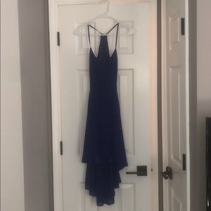 navy blue flowy long dress